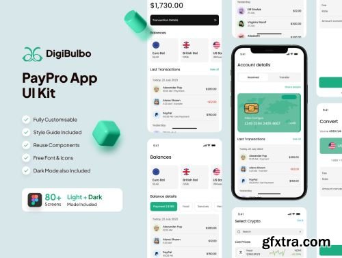 Paypro - Finance App UI Kit Ui8.net