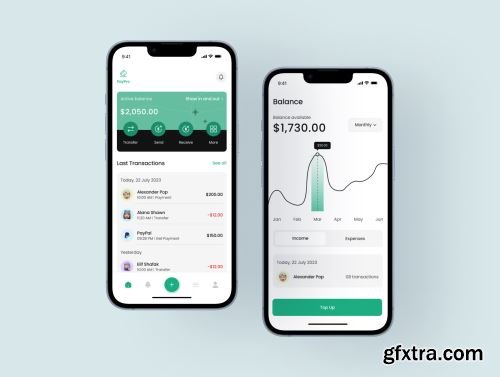 Paypro - Finance App UI Kit Ui8.net