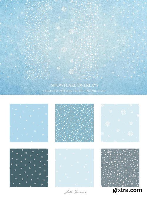 Snowy Wonders Snowflakes Vector Elements UPLT7MW