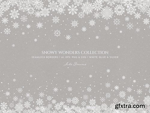 Snowy Wonders Snowflakes Vector Elements UPLT7MW