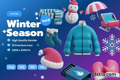 Winter Season 3D Icons Vol.ll 6JZSQTX