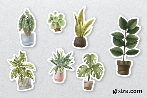 Cozy House Plants Clipart S2E437U