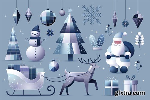 Winter Wonderland Christmas Illustration Set LS6VS98