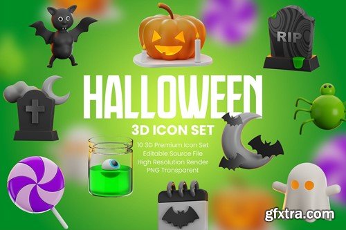 Halloween 3D Icon Set C7FRKS8