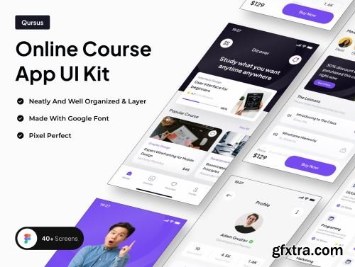 Qursus - Online Course App UI Kit Ui8.net