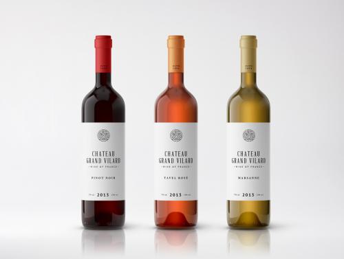 3 Wine Bottle Mockups 1 - 125423757