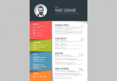 Resume Layout - Portrait 1 - 125504897