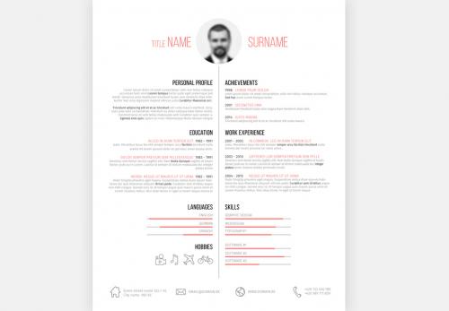 Resume Layout - Portrait 2 - 125505735