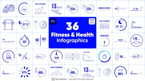 Videohive - Fitness & Health Infographics For Premiere Pro - 48592290 - 48592290