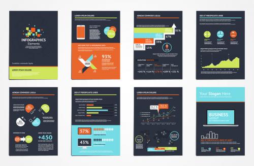 Square Pattern Element Infographic Layout - 125514236