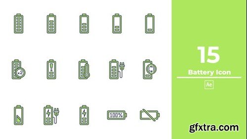 Videohive Battery Icon After Effect 48915045