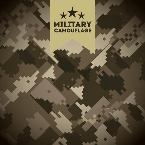 Brown Military Digital Camouflage Pattern - 125535046