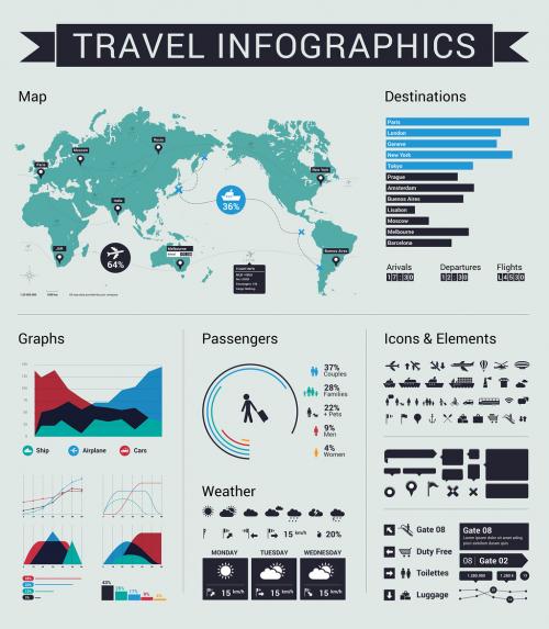 Minimalist Travel Infographic - 125542985