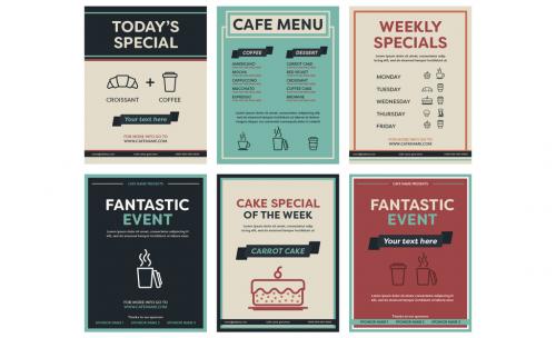 Coffee Shop Poster Set - 125551234