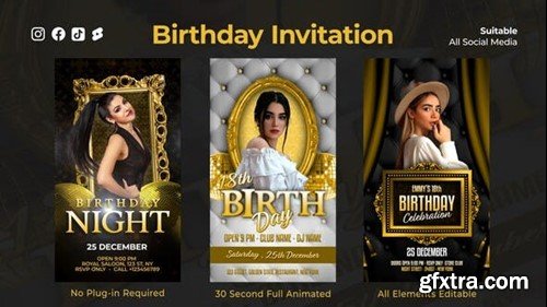 Videohive Luxury Birthday Instagram Reels 48939119