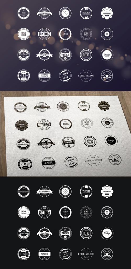 20 Retro Badge Label Layouts 4 - 127089138