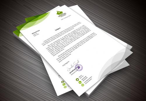 Abstract Mountain Header Element Letterhead Layout 2 - 127334824