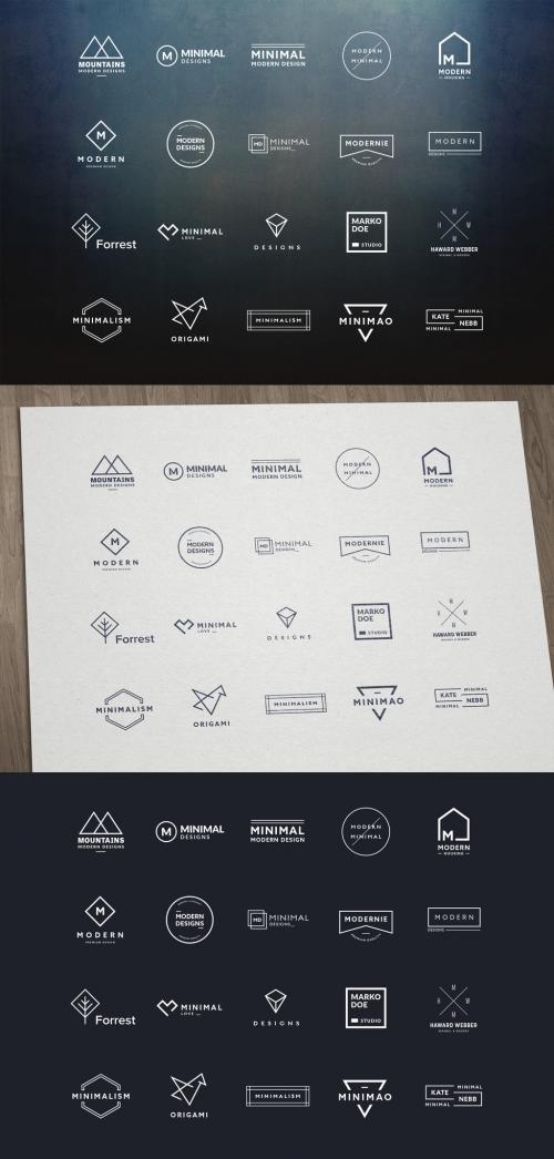 20 Minimalist Logo Layouts 1 - 127979076