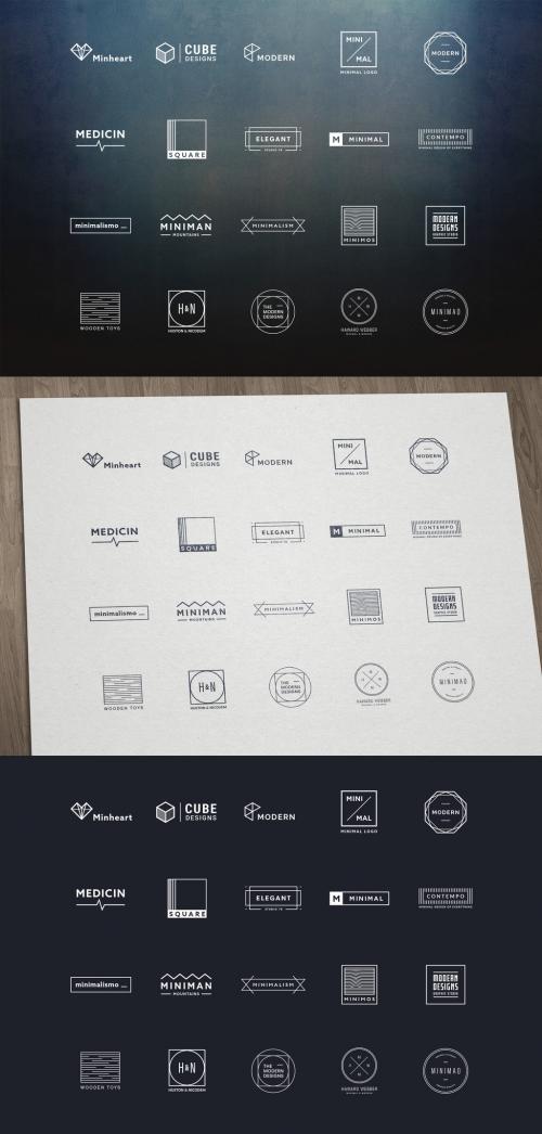 20 Minimalist Logo Layouts 2 - 127979095