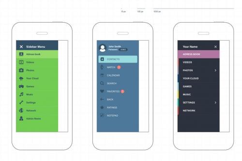 Mobile App Sidebar Layout - 129485648