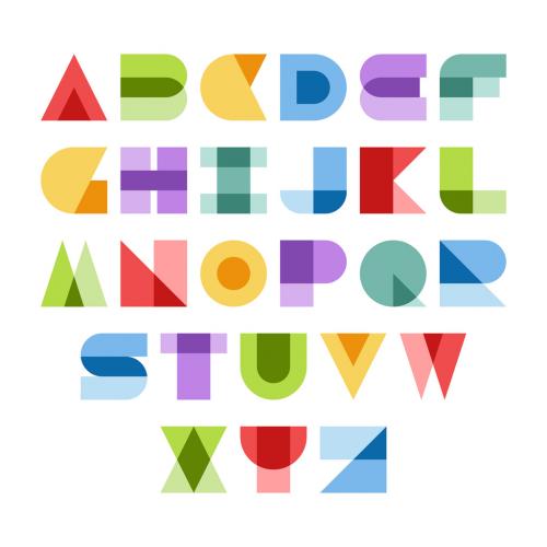 Abstract Style Alphabet Illustration - 132165047