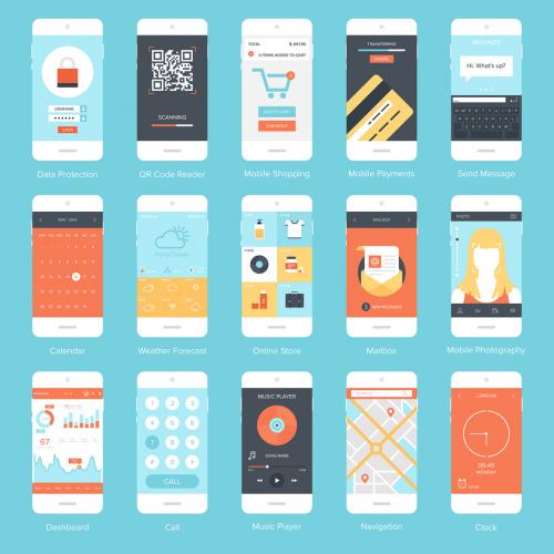 15 Mobile Device Screen Illustrations - 132249499