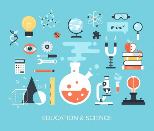 Flat Education and Science Illustration - 132260760