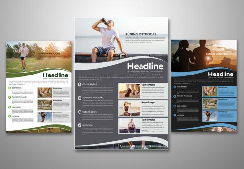 Outdoor Running Flyer Layout - 132370788