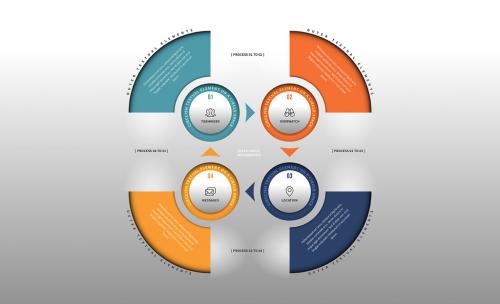 Sleek Separated Circle Infographic - 132765527