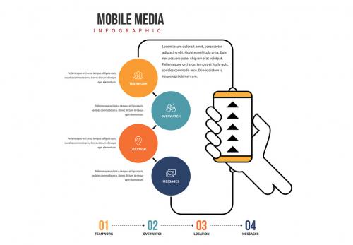 Flat Mobile Media Infographic - 132765995