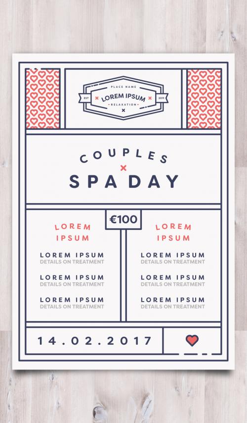 Couples Spa Day Flyer Layout - 133126740