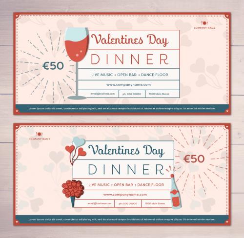 Valentine's Day Restaurant Voucher Layout - 133126931