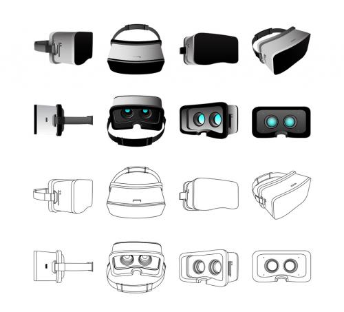 VR Headset Icon Set - 134054748