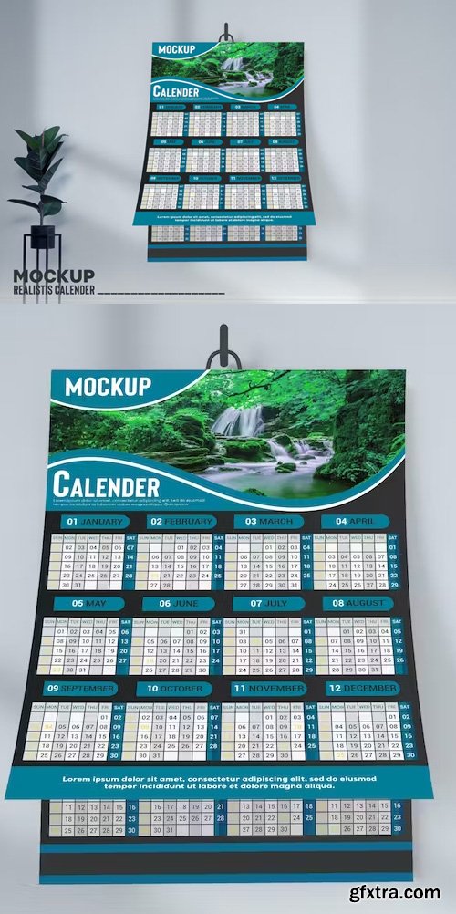 2024 Calender PSD Mockup Template