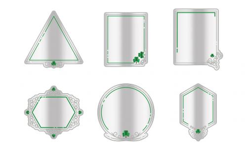 Silver Metallic St. Patrick's Day Labels - 136093853