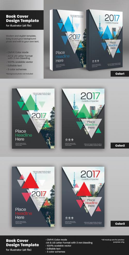 Book Cover Layout Set 58 - 136982433