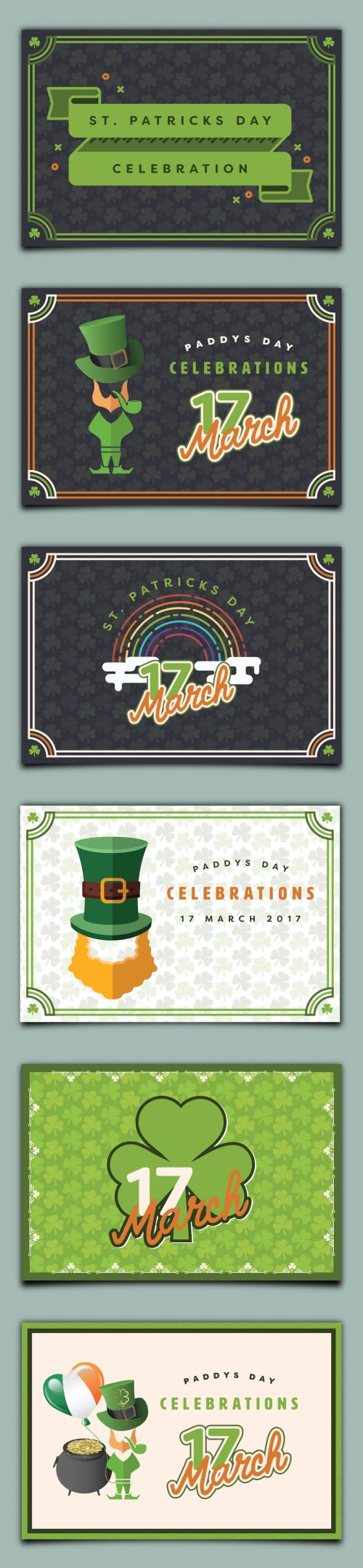 6 St. Patrick's Day Card Layouts - 136997912