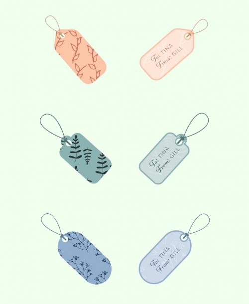 6 Floral Tags Pack - 139005063