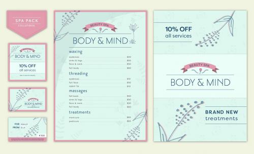 Spa, Health, and Wellness Stationery Branding Pack - 139005103