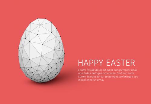 Geometric Easter Card Layout - 141650068