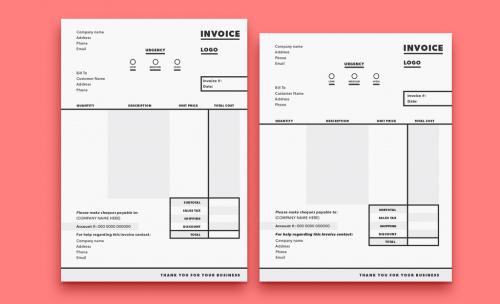 Business Invoice Layout 2 - 141788775