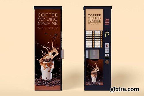 Coffee Vending Machine Mockup Set N9544R3