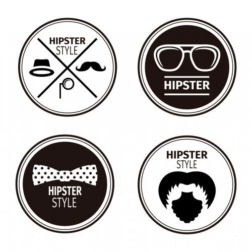 A Set of Four Stylish Circular Logos 1 - 143433031