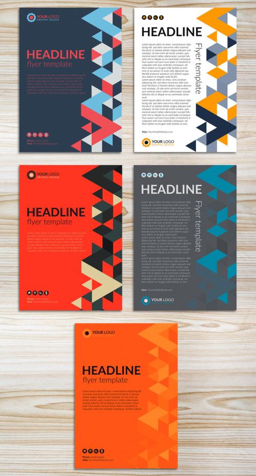 Multipurpose Flyer Layout with Geometric Sidebar Elements 1 - 143601551