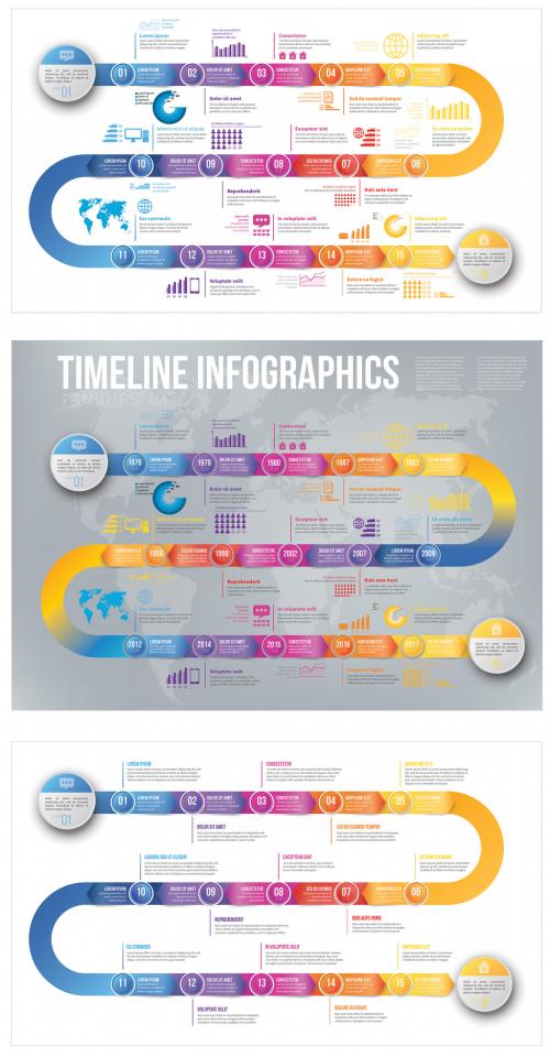 Bright Timeline Infographic 1 - 145262325