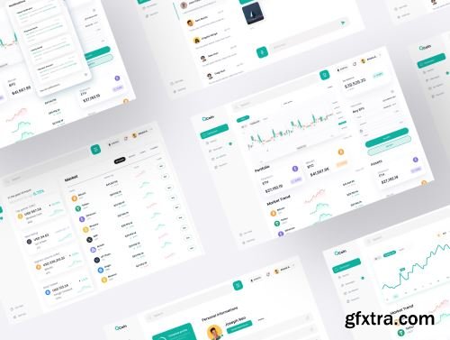 Qcoin - Crypto Market Dashboard UI KIT Ui8.net