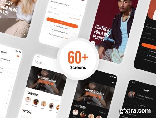NILAH - Fashion Shopping Mobile App UI Kit Ui8.net