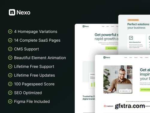 Nexo - Multi-layout Framer SaaS Template Ui8.net