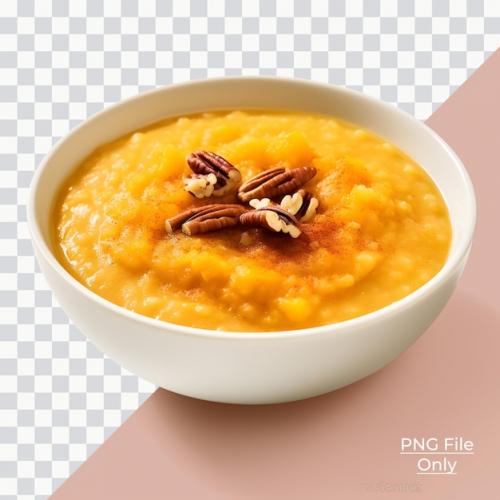 Premium PSD | Pumpkin porridge soft lighting only png premium psd Premium PSD