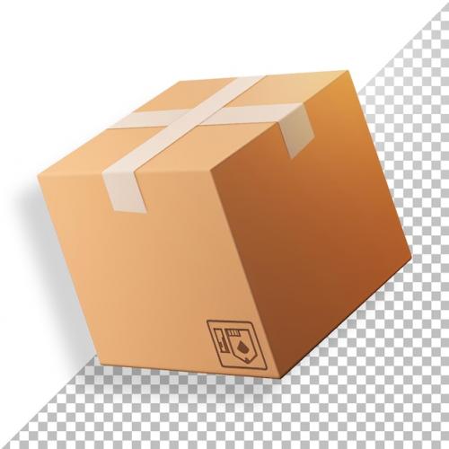 Premium PSD | Shipping box in 3d Premium PSD